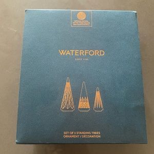 NEW Waterford Crystal 3-Piece Tree Figurine Set